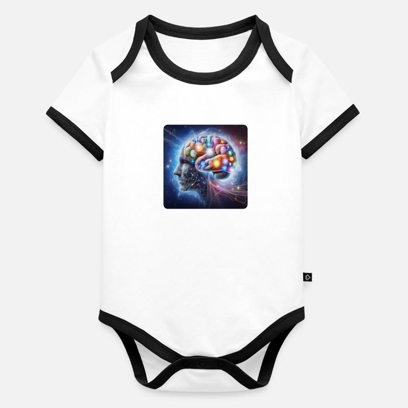 Image 2 Body Bébé bio contrasté manches courtes