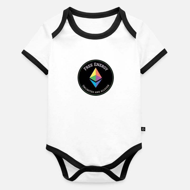Logo de l’énergie sans éther Body Bébé bio contrasté manches courtes
