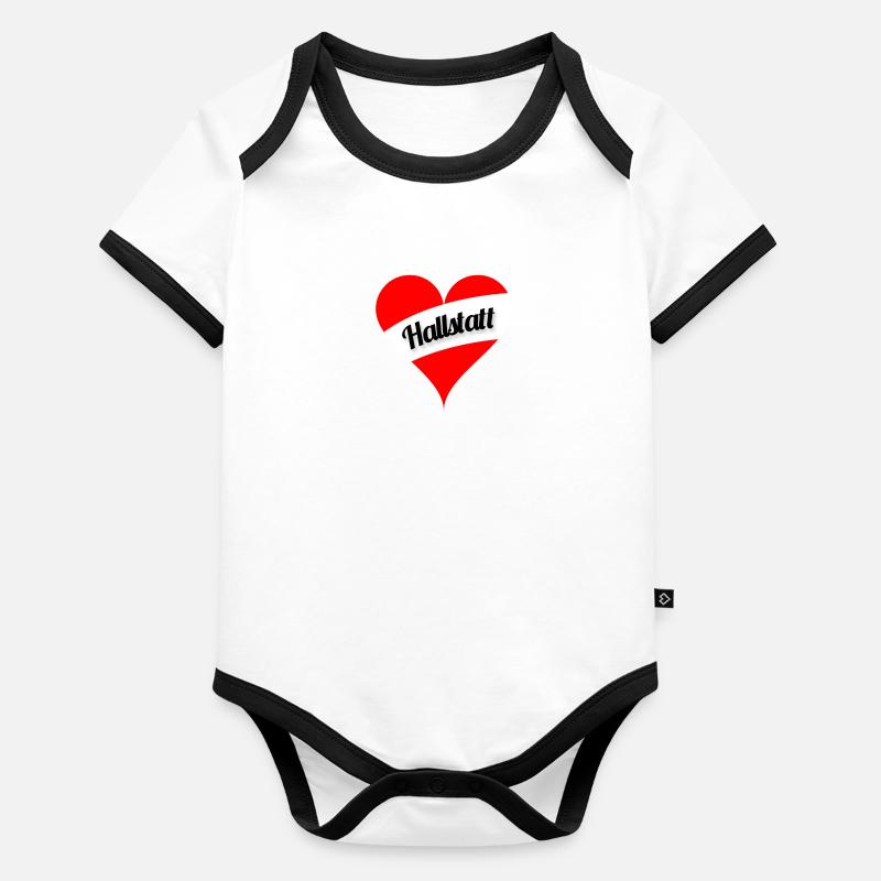 Hallstatt Herz Baby Bio-Kurzarm-Kontrastbody