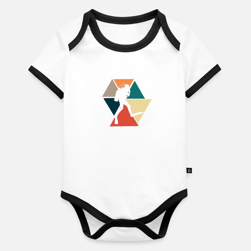 Vintage Retro Tauchen - Geschenkidee Baby Bio-Kurzarm-Kontrastbody