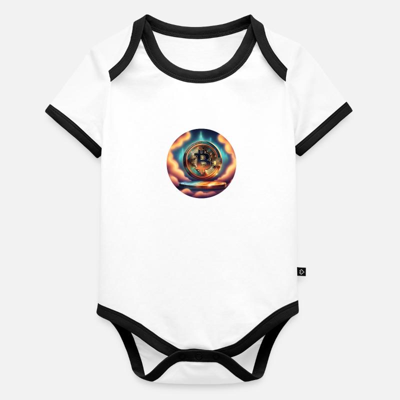 Kryptowährungs-Essenz Baby Bio-Kurzarm-Kontrastbody