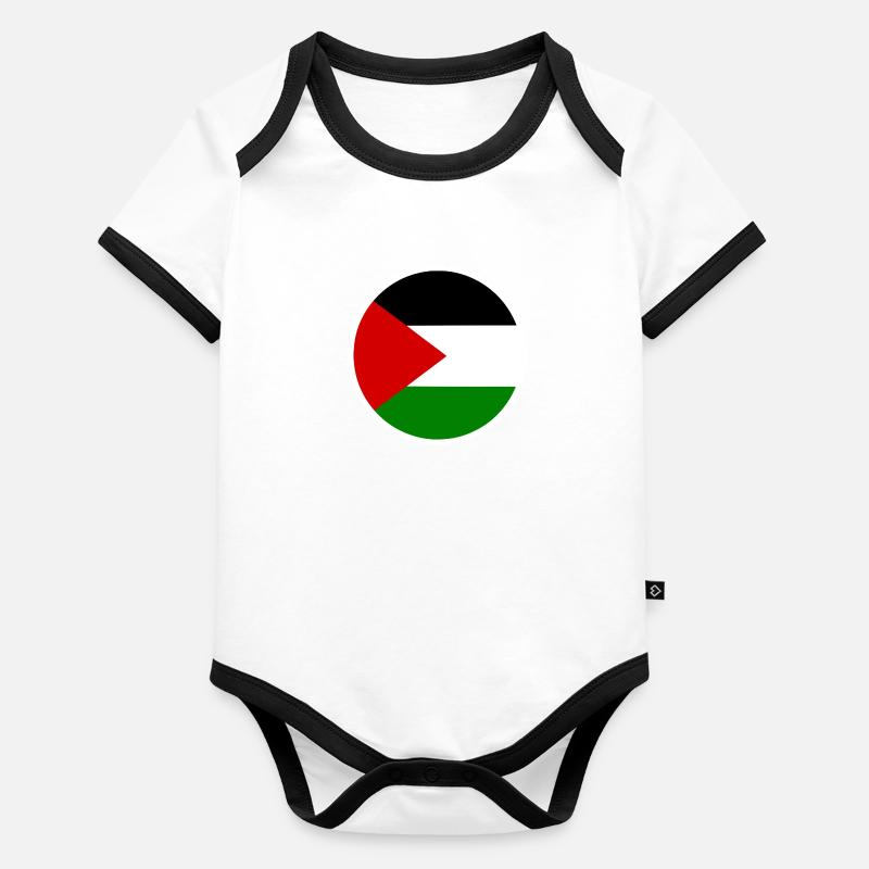 Palestine Body Bébé bio contrasté manches courtes