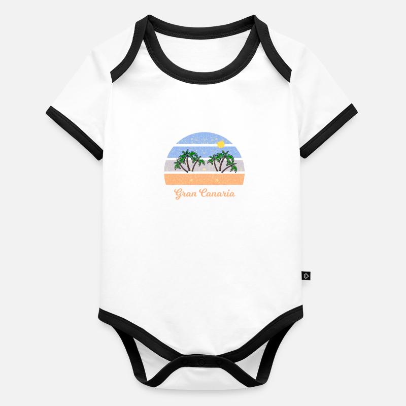 Holidays in Gran Canaraia Organic Baby Contrasting Bodysuit