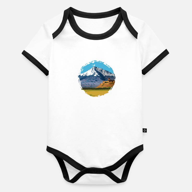 ARARAT Body Bébé bio contrasté manches courtes