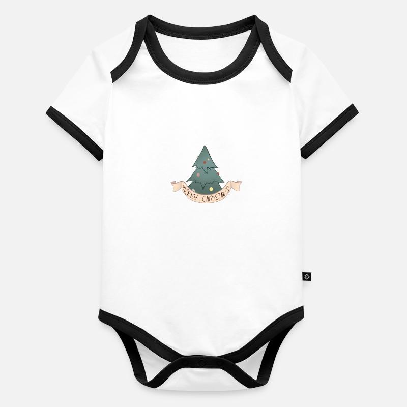 Joyeux Noël Body Bébé bio contrasté manches courtes