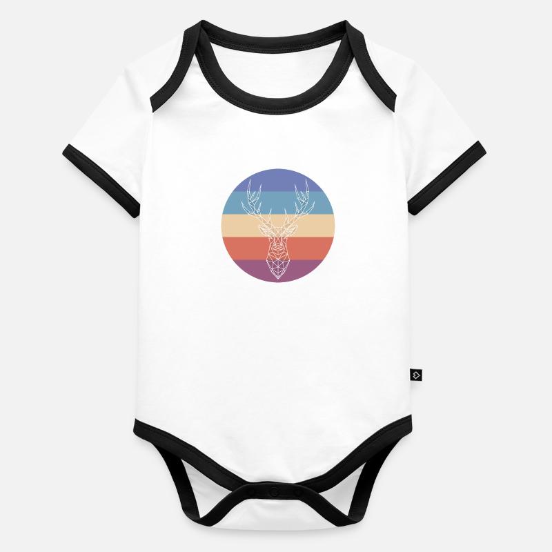 Deer Organic Baby Contrasting Bodysuit