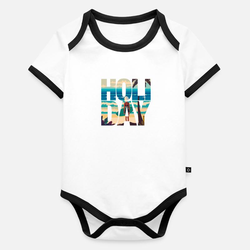 Holiday, Urlaub Organic Baby Contrasting Bodysuit