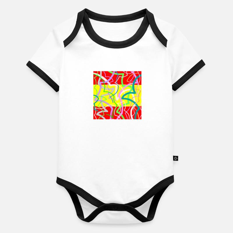 Joyeux 2.024 de la part de l’Espagne ! Body Bébé bio contrasté manches courtes