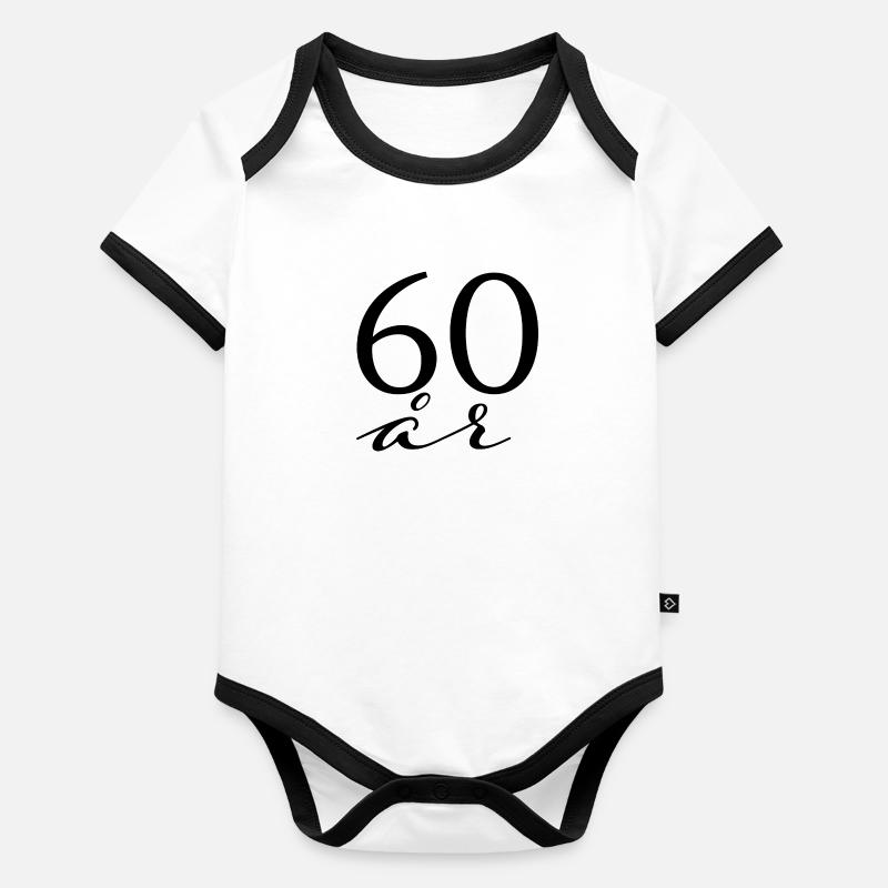 60 ans Body Bébé bio contrasté manches courtes