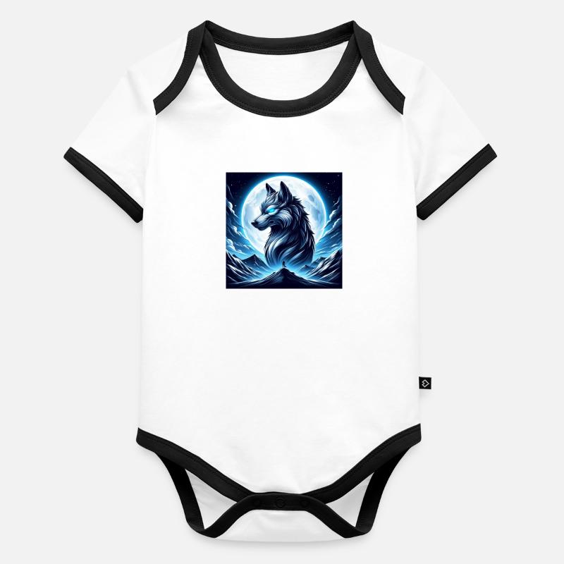 Wolf Baby Bio-Kurzarm-Kontrastbody