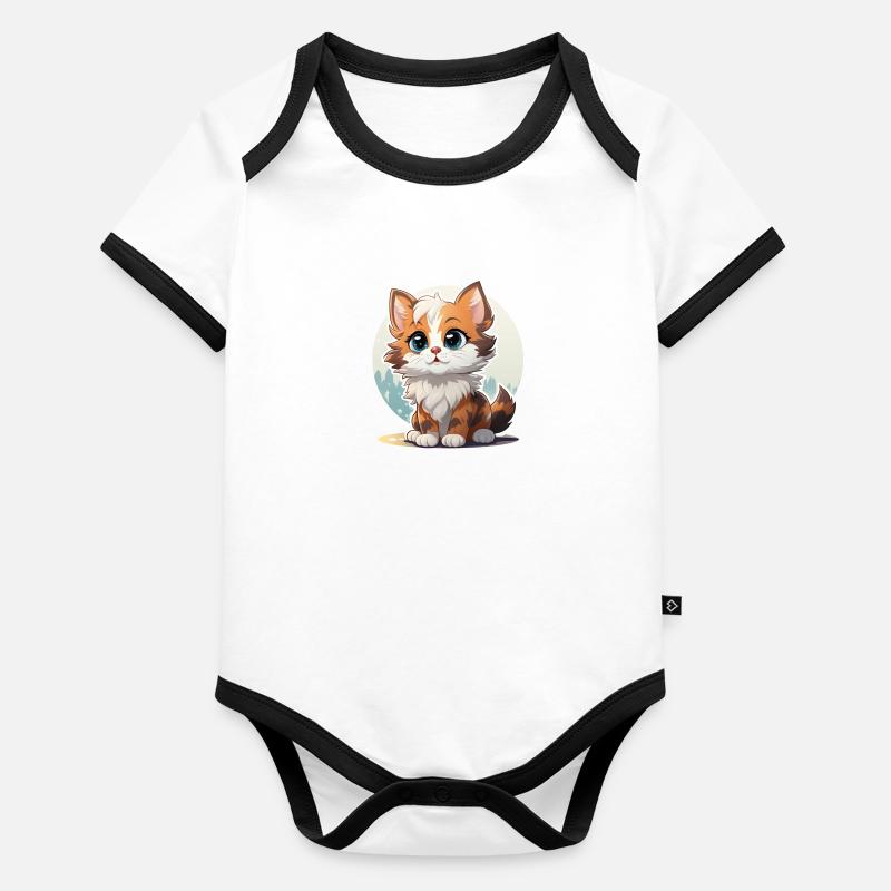 Par Catb3 Body Bébé bio contrasté manches courtes