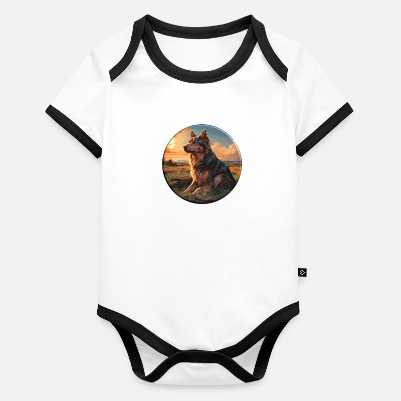 Dog ownership means taking responsibility Organic Baby Contrasting Bodysuit