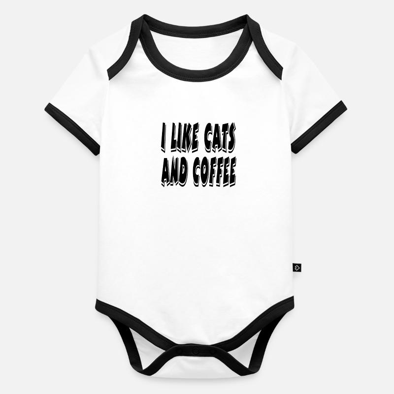 feline Organic Baby Contrasting Bodysuit