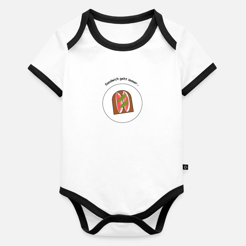 Sandwich geht immer Baby Bio-Kurzarm-Kontrastbody