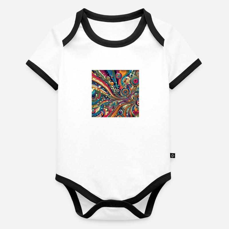 Weinlese Baby Bio-Kurzarm-Kontrastbody