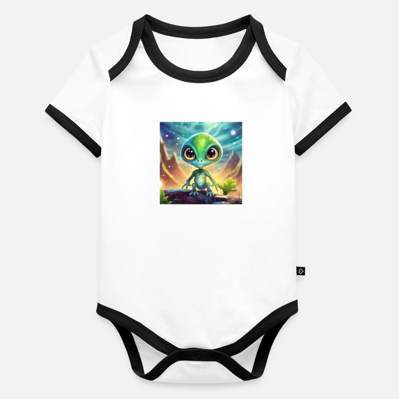Firefly personnage extraterrestre mignon 28830 Body Bébé bio contrasté manches courtes