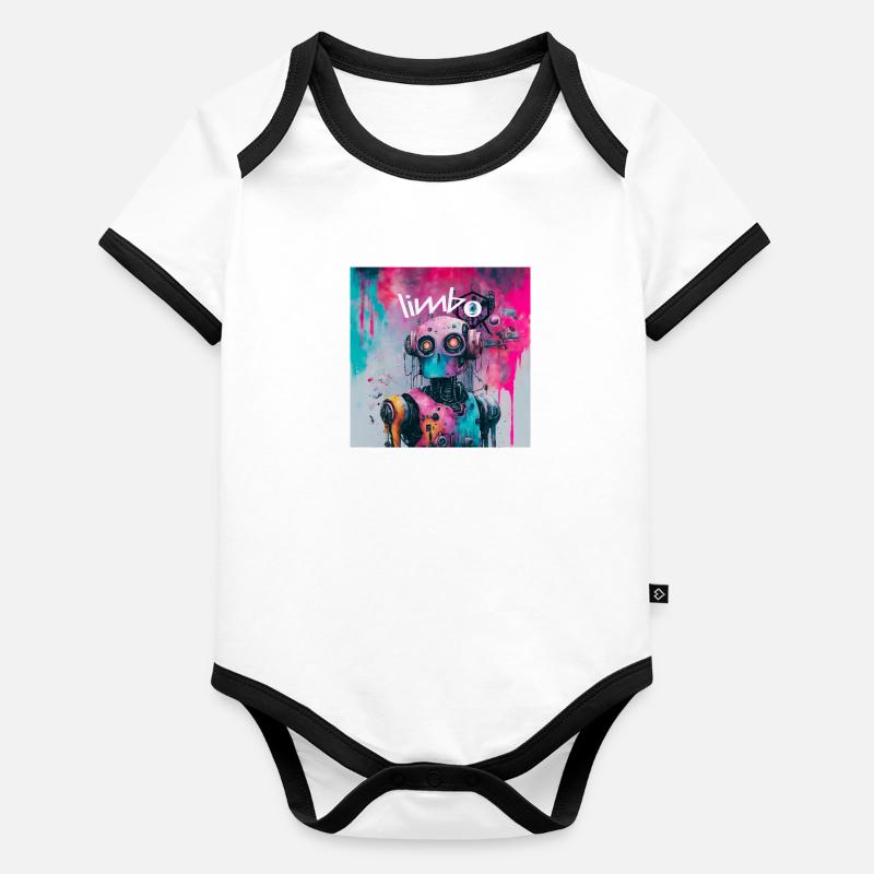 Limbo Robo Colour Splash Organic Baby Contrasting Bodysuit