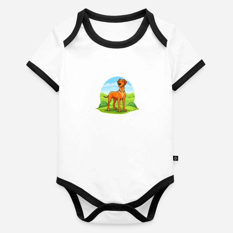 Regal Rhodesian Ridgeback in Savannah Organic Baby Contrasting Bodysuit