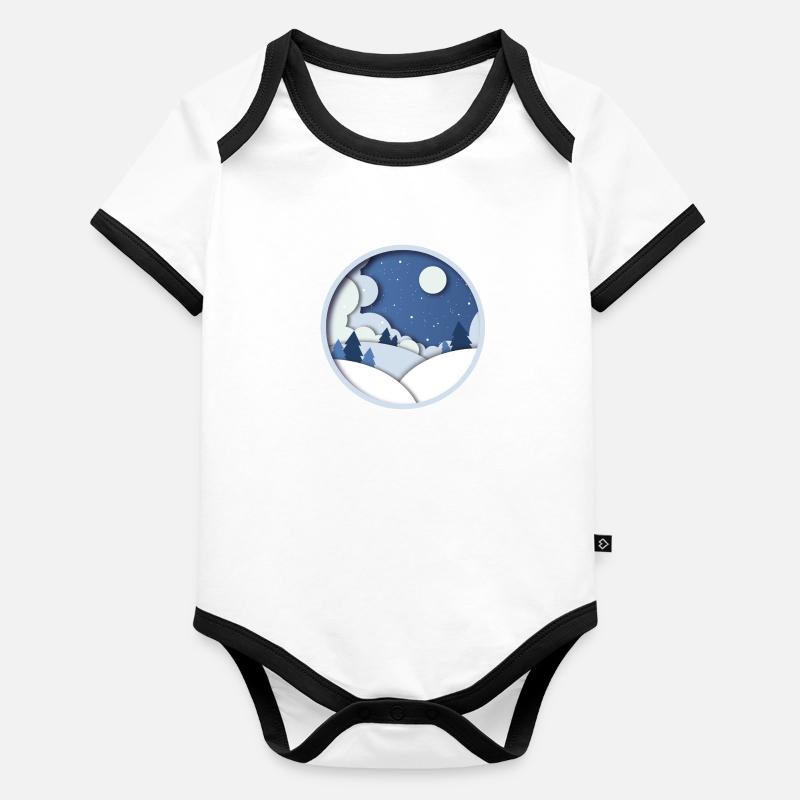 COUPE HIVERNALE Body Bébé bio contrasté manches courtes