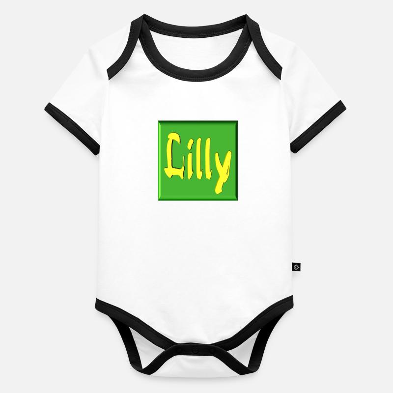 lilly2 Baby Bio-Kurzarm-Kontrastbody