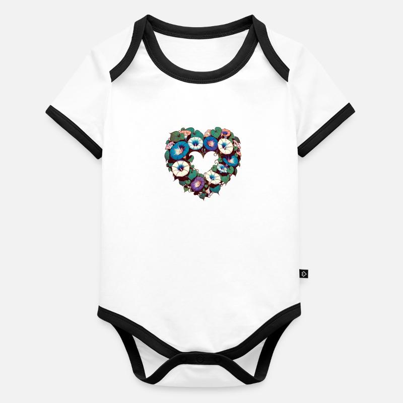 Morgenlatte Baby Bio-Kurzarm-Kontrastbody
