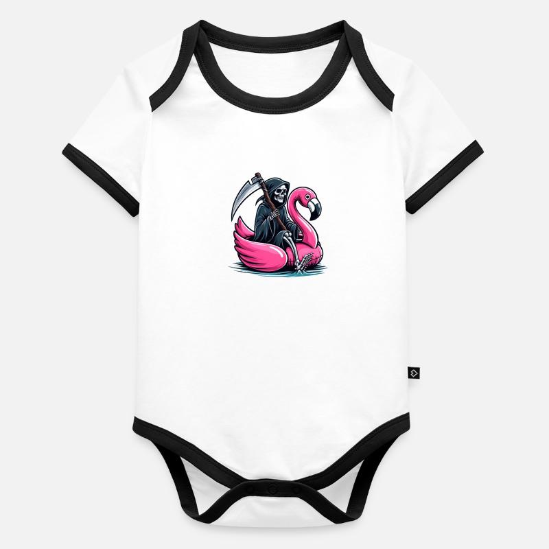 Faucheur de vacances Body Bébé bio contrasté manches courtes
