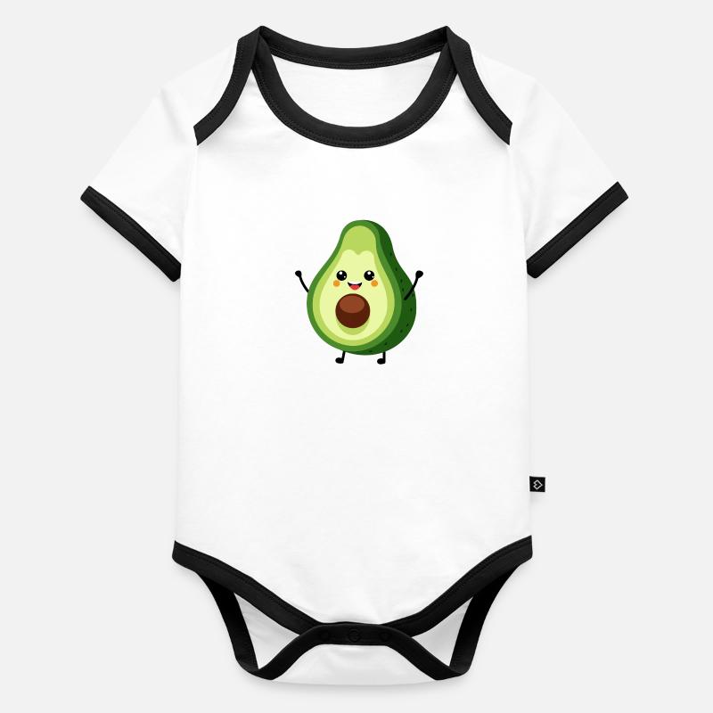 Avocat Body Bébé bio contrasté manches courtes