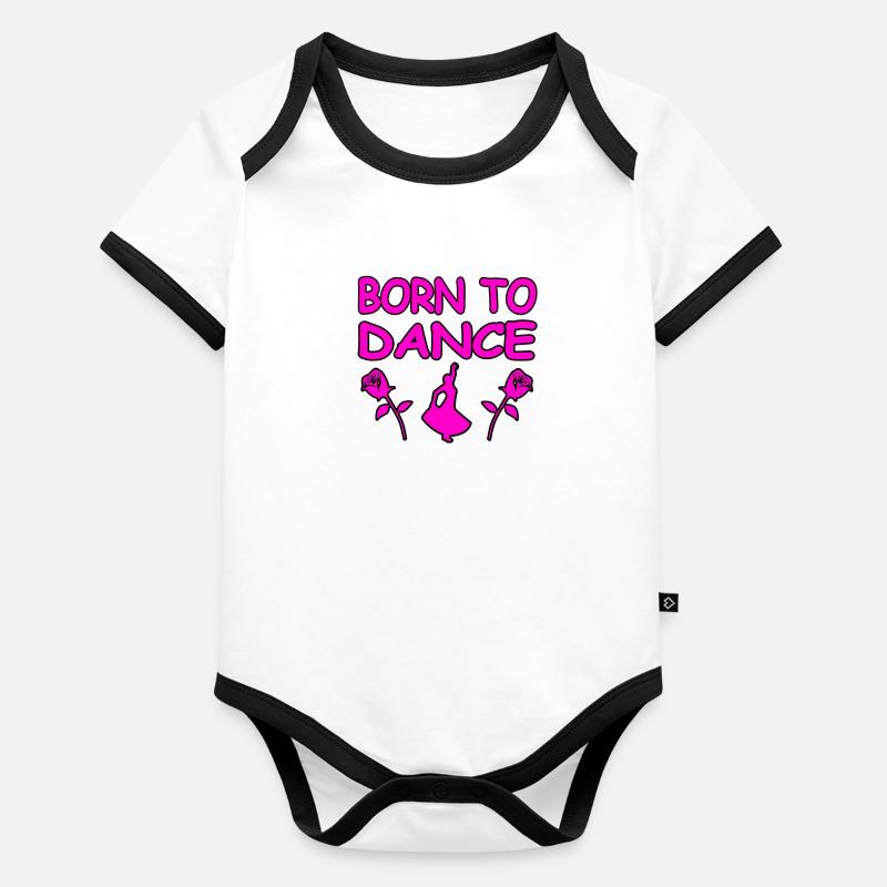Danser Body Bébé bio contrasté manches courtes