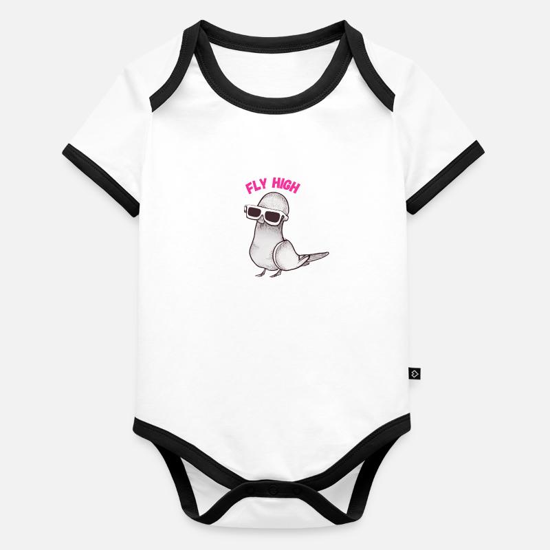 Fly High Organic Baby Contrasting Bodysuit