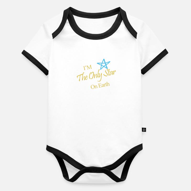 Only Star On Earth Organic Baby Contrasting Bodysuit