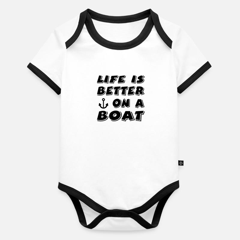 Bateau Body Bébé bio contrasté manches courtes