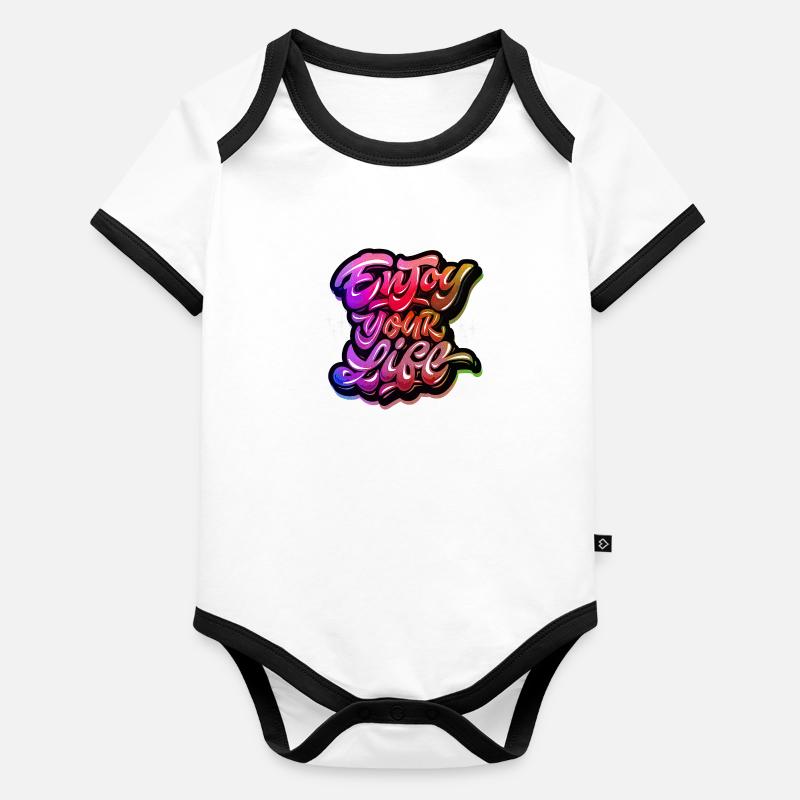 slogan illustration style art vector fashion graphics Organic Baby Contrasting Bodysuit