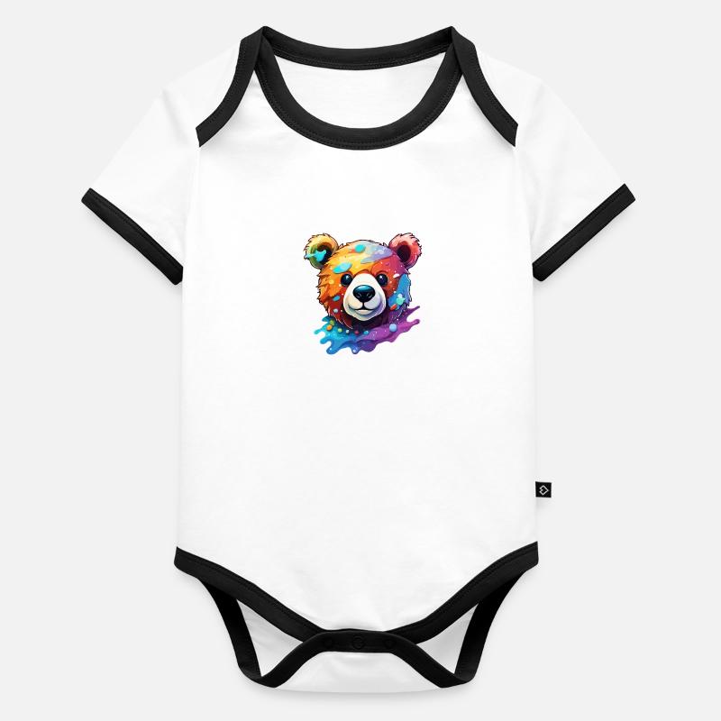 Teddy Bear / Cuddly Toy / Stuffed Animal / Gift Idea Organic Baby Contrasting Bodysuit