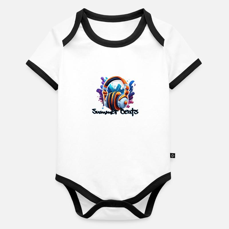 Kopfhörer / Audio / Musik / Klang / Studio / cool Baby Bio-Kurzarm-Kontrastbody