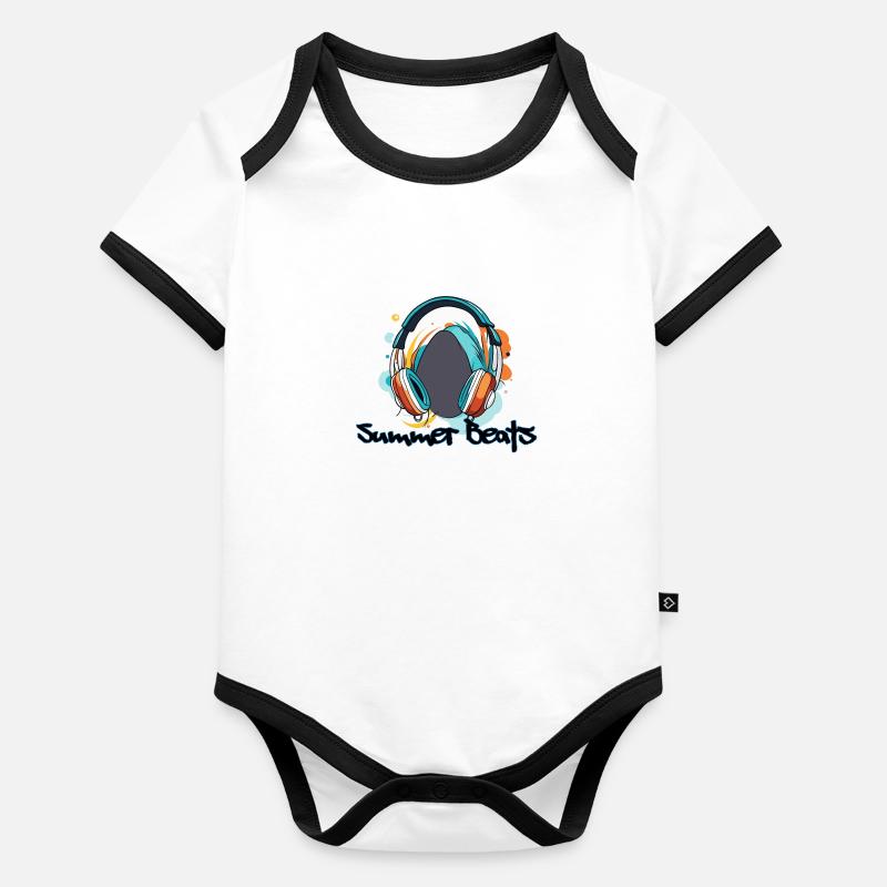Kopfhörer / Audio / Musik / Klang / Studio / cool Baby Bio-Kurzarm-Kontrastbody