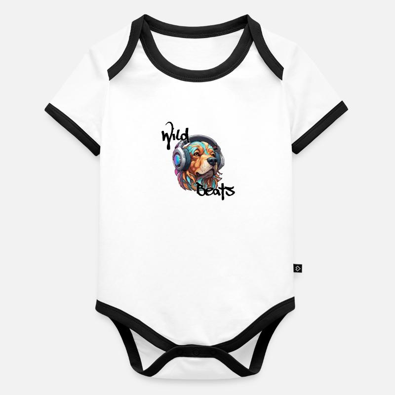 Kopfhörer / Audio / Musik / Klang / cool Baby Bio-Kurzarm-Kontrastbody
