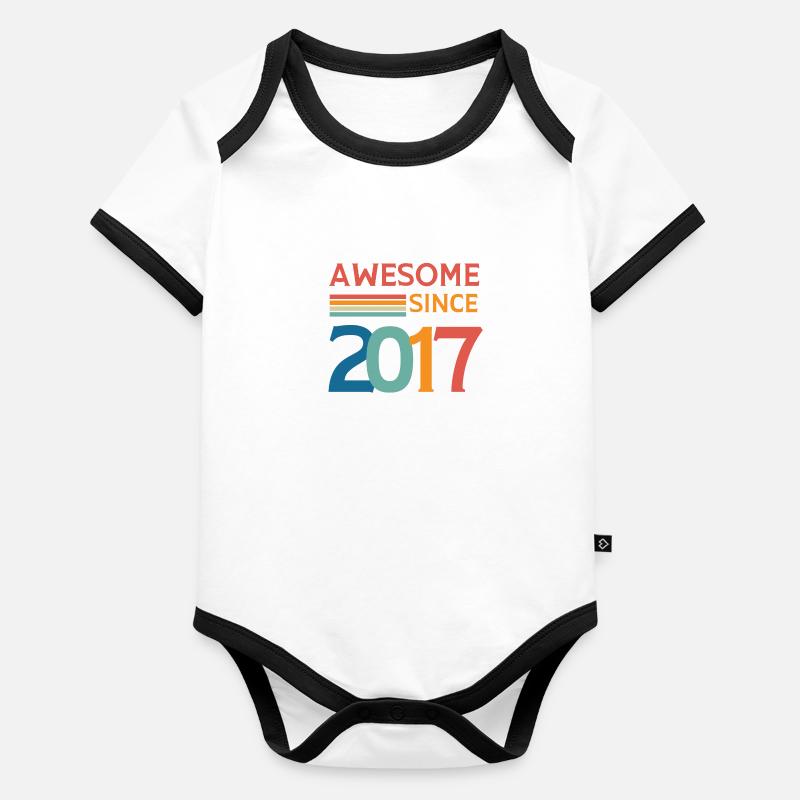 Awesome since 2017 Organic Baby Contrasting Bodysuit