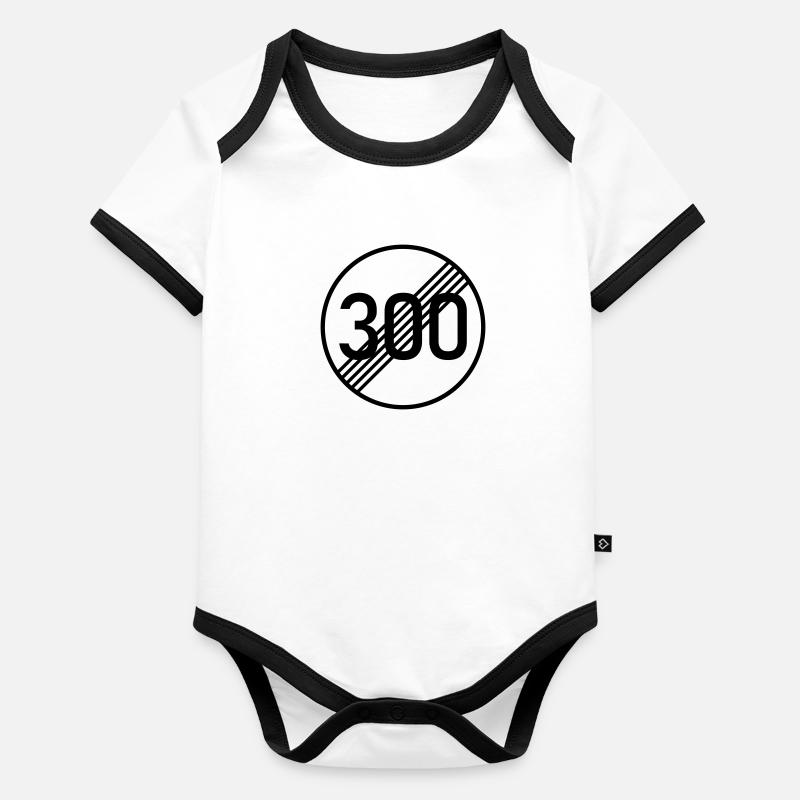 300 KM/H NO PROBLEM Baby Bio-Kurzarm-Kontrastbody