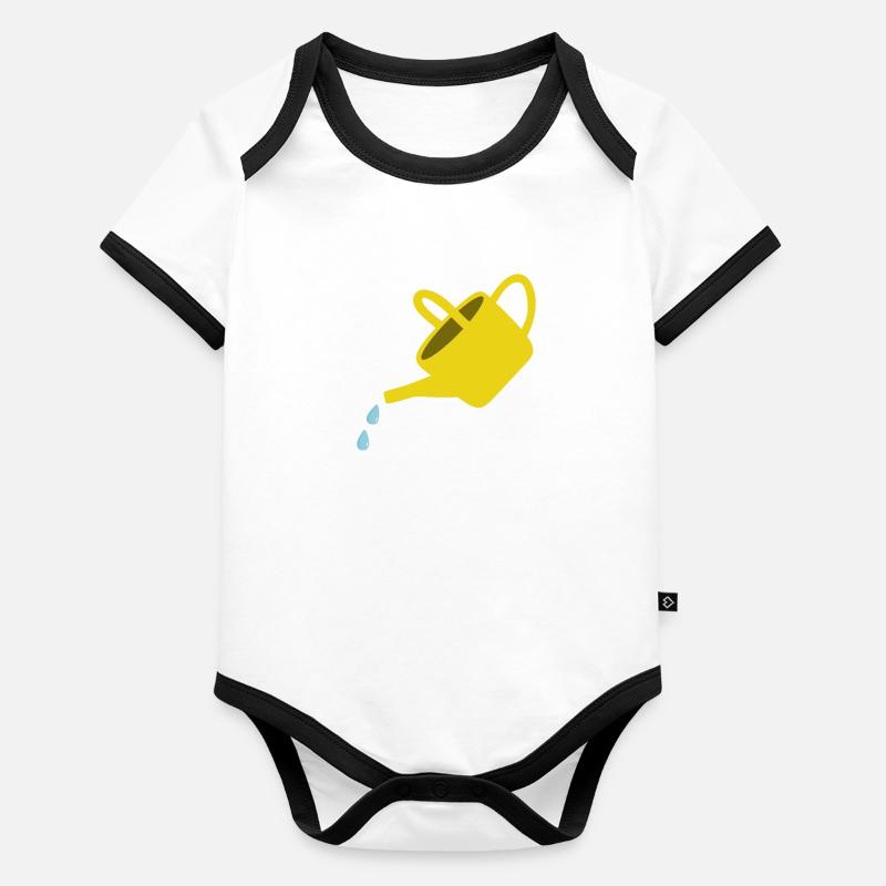 Watering Can Organic Baby Contrasting Bodysuit
