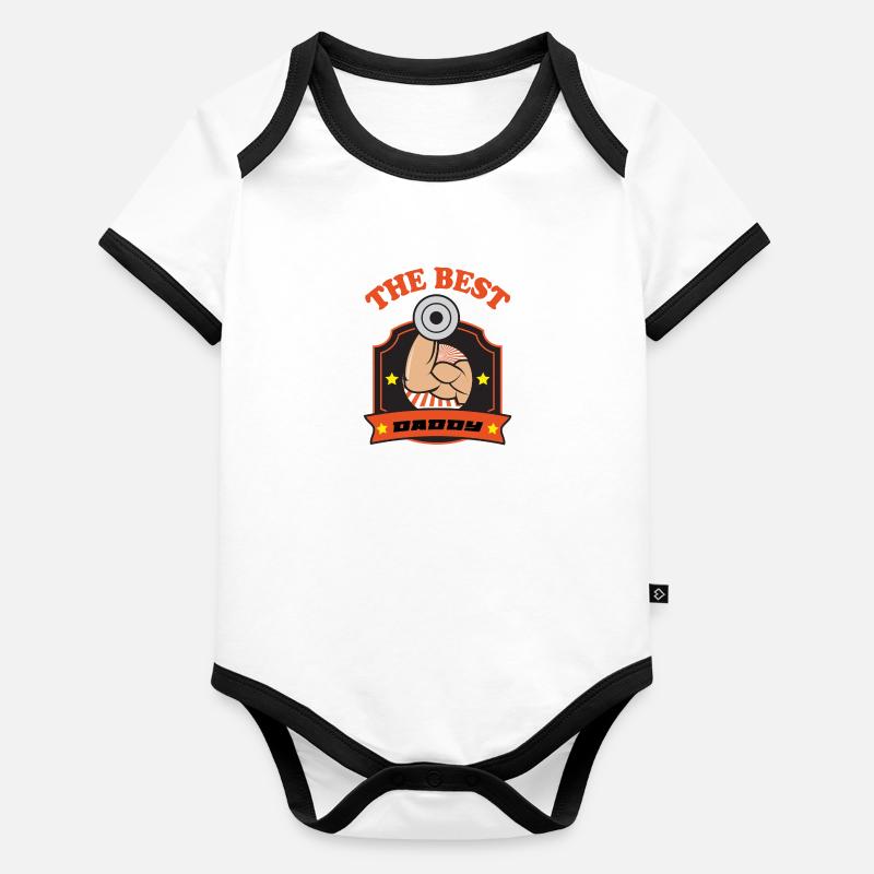 DER BESTE PAPA Baby Bio-Kurzarm-Kontrastbody