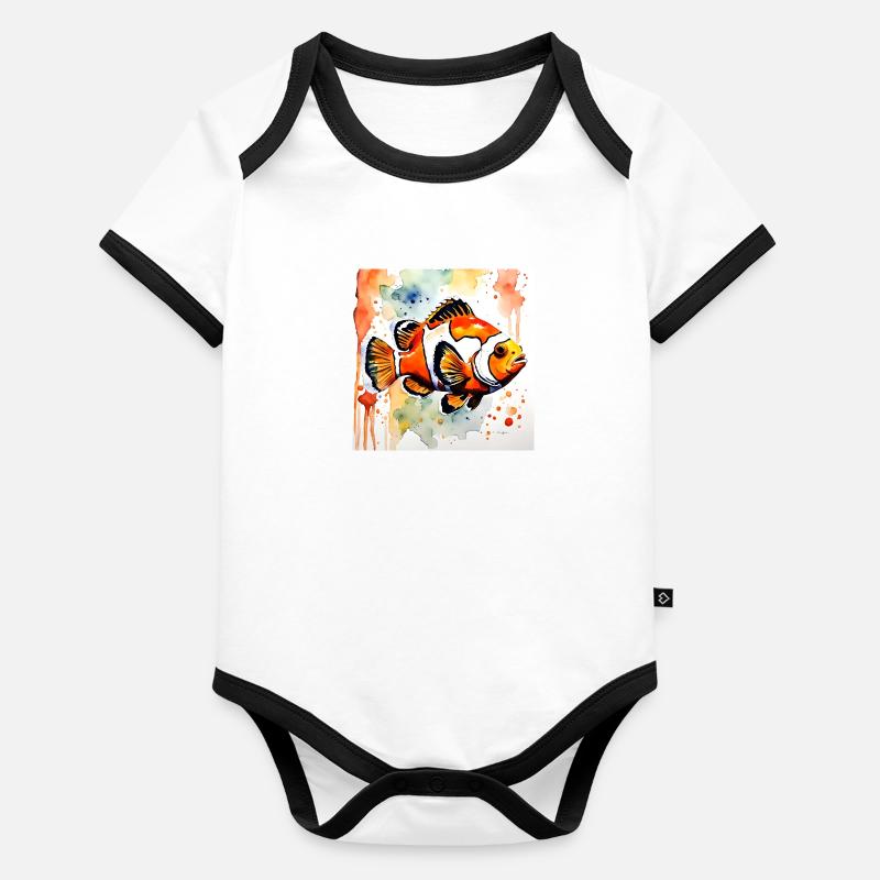 Clownfisch Baby Bio-Kurzarm-Kontrastbody