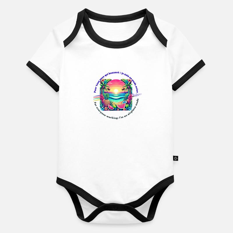 Holidays without wifi Organic Baby Contrasting Bodysuit