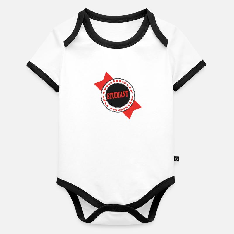 BESTER STUDENT Baby Bio-Kurzarm-Kontrastbody