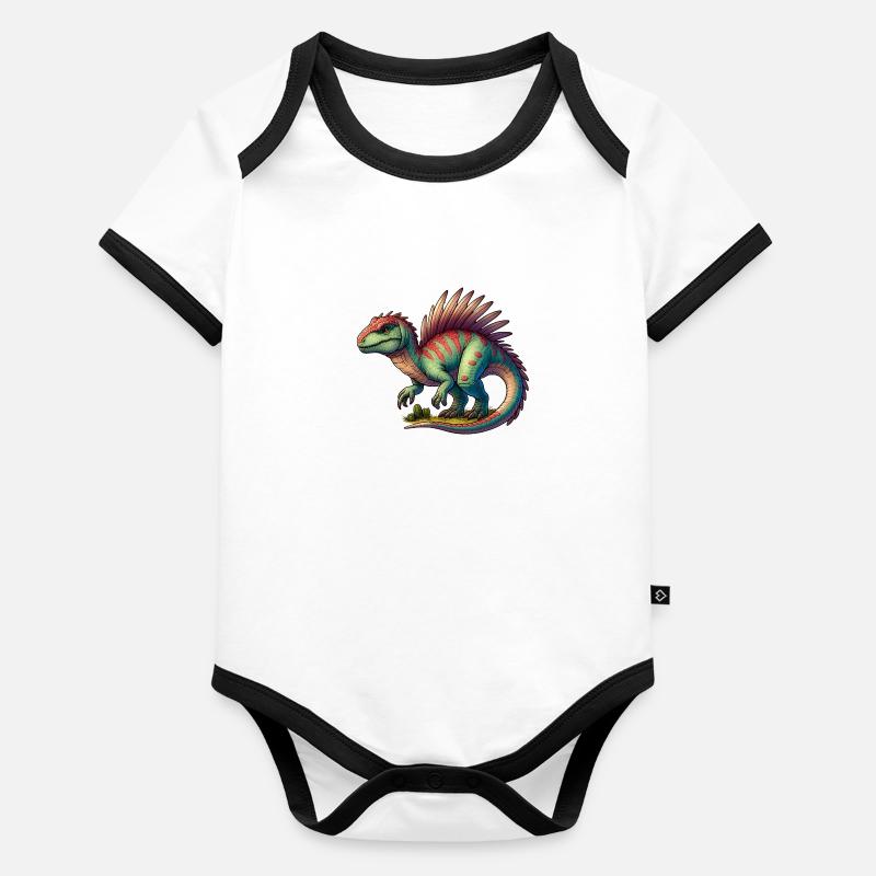 Dinosaure Geant - Géant De La Terre Body Bébé bio contrasté manches courtes