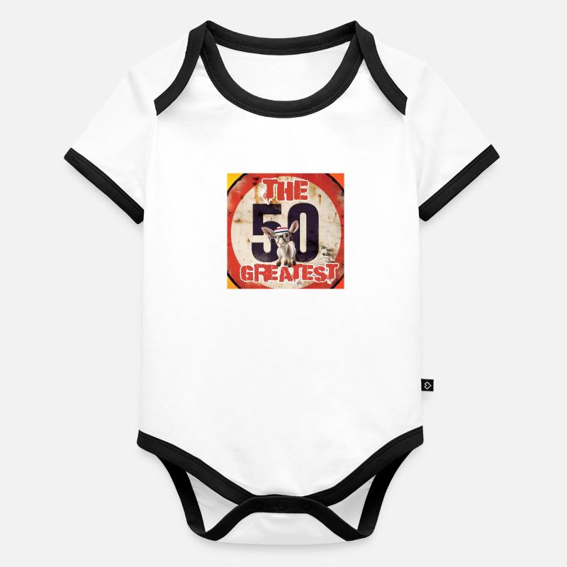 Die 50 größten Baby Bio-Kurzarm-Kontrastbody