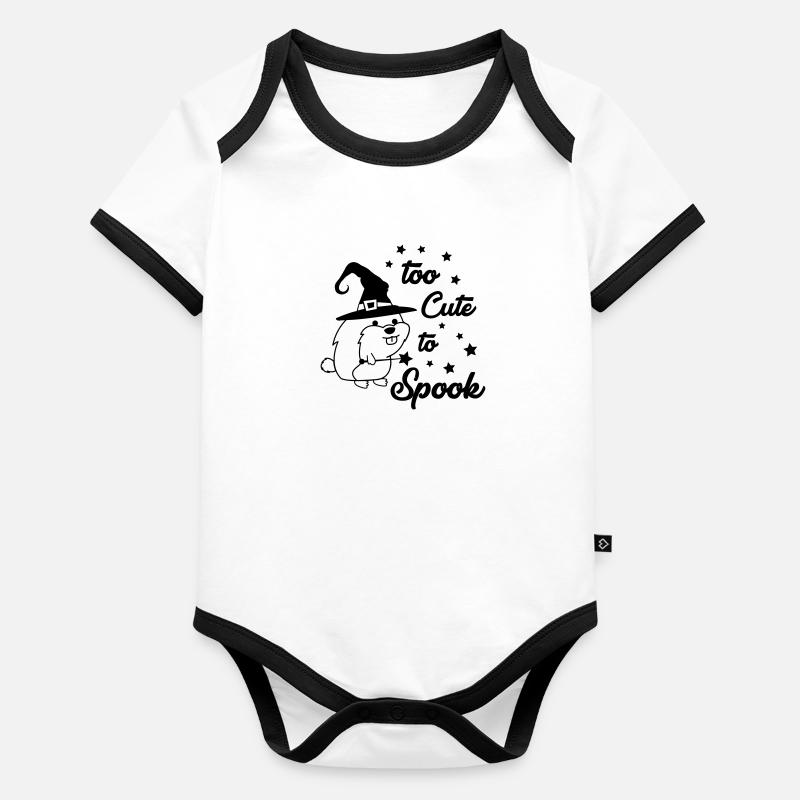 Trop mignon pour effrayer 1 Body Bébé bio contrasté manches courtes