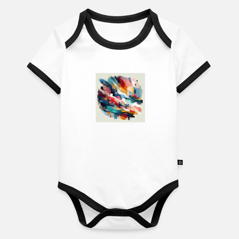 La Paix Body Bébé bio contrasté manches courtes