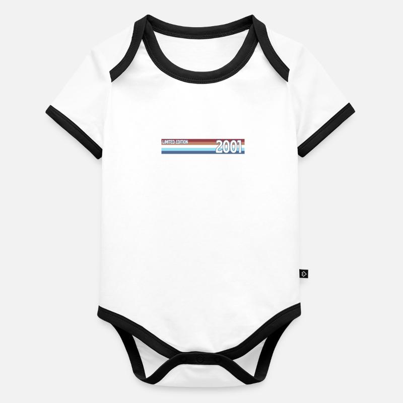 rétro 2001 limited edition Body Bébé bio contrasté manches courtes