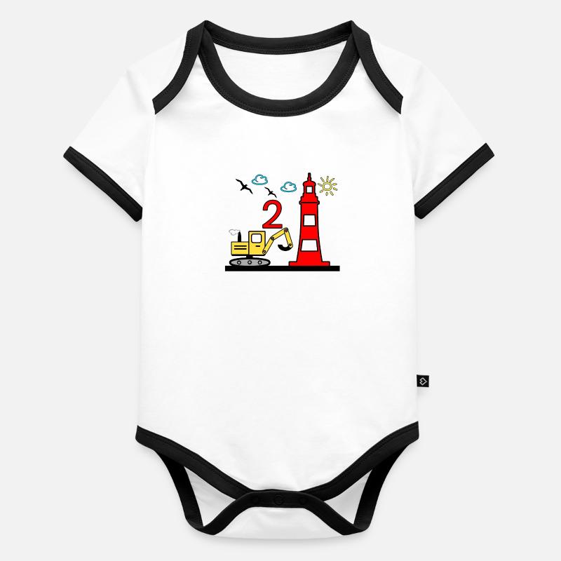 Bagger Baby Bio-Kurzarm-Kontrastbody