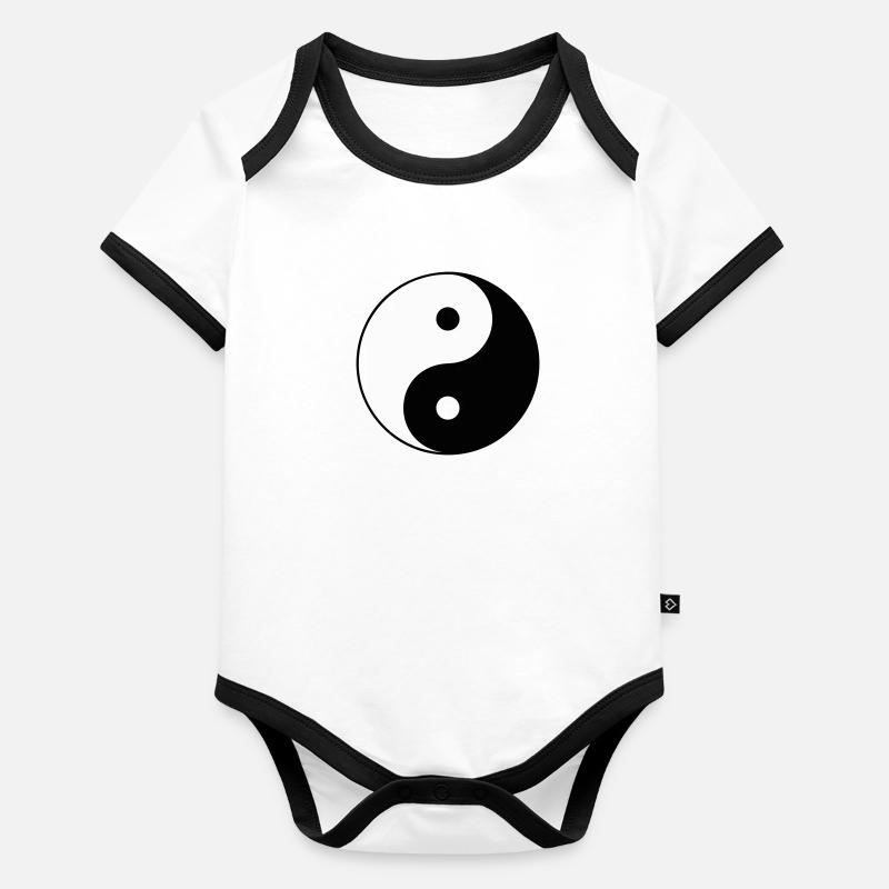 Yin Yang Body Bébé bio contrasté manches courtes